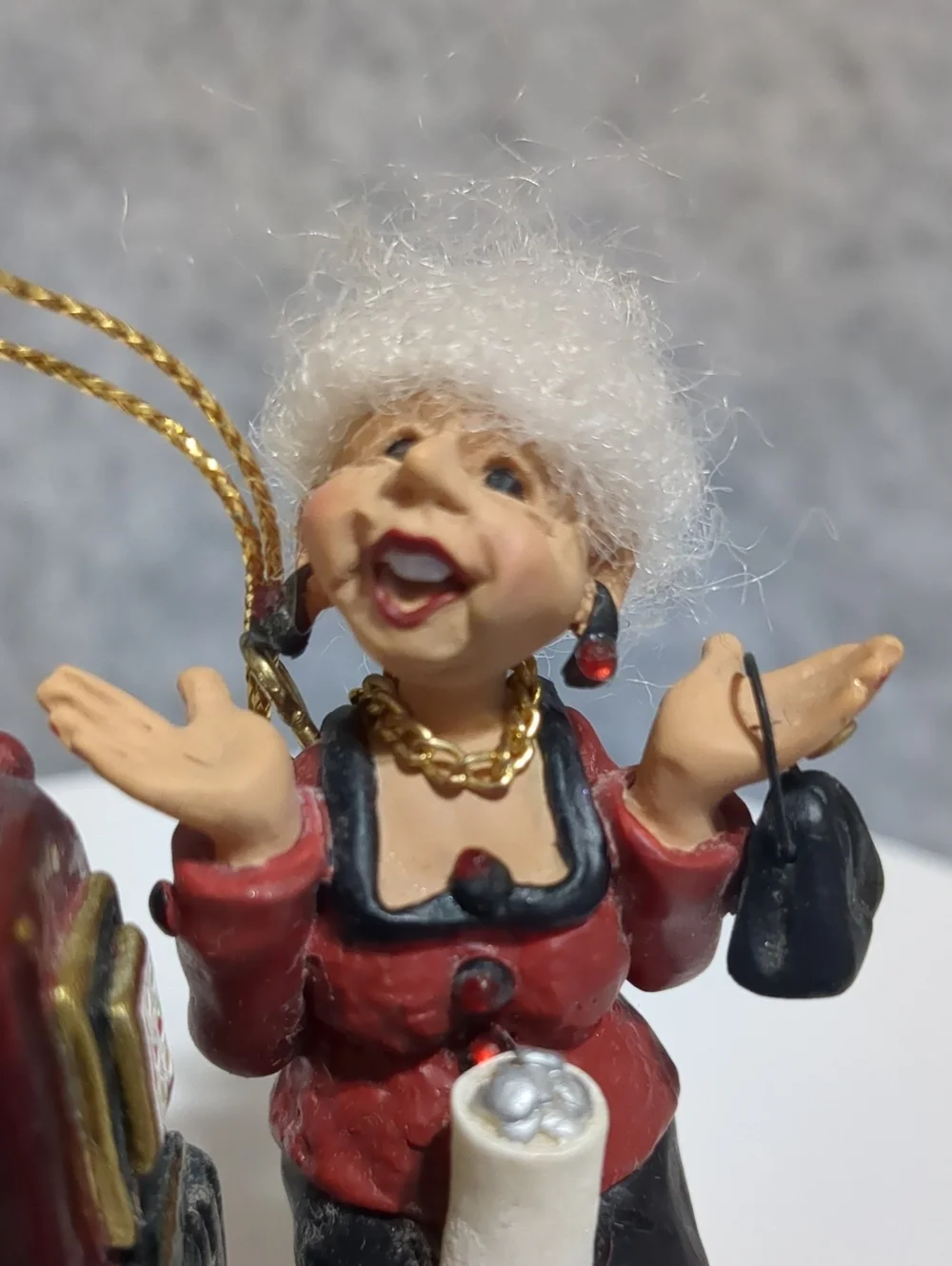 Vintage Oh You Doll Betty Playing The Slots Christmas Ornament by Nancye William